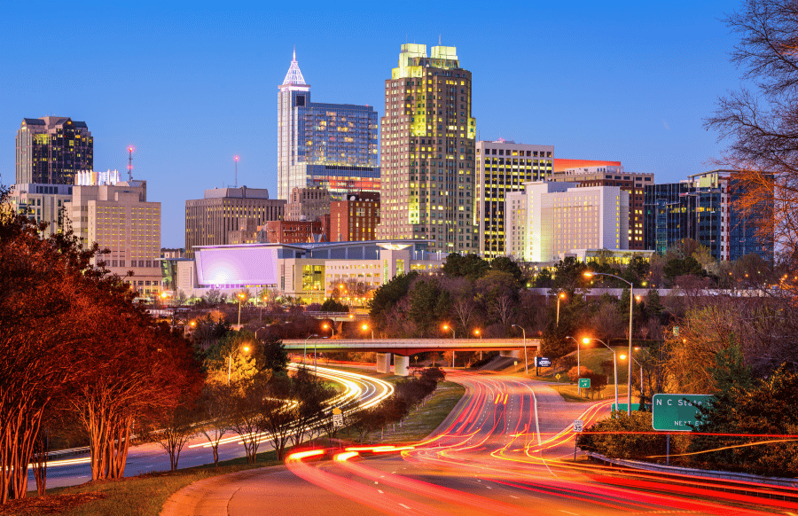 Raleigh North Carolina downtown city skyline
