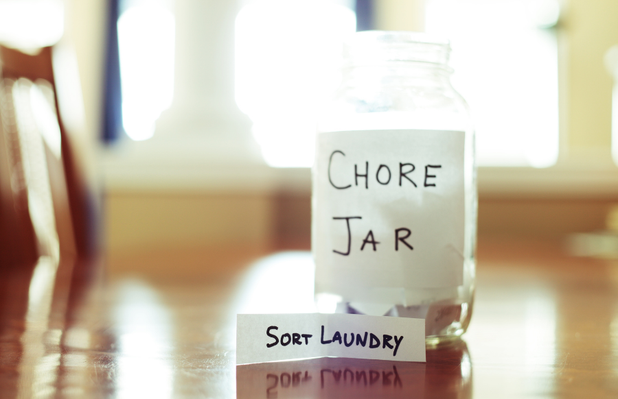 Sort Laundry was picked from the Chore jar