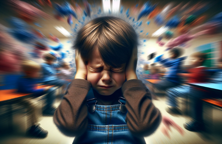 a kid experiencing sensory overload