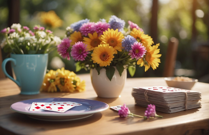 cards and flowers