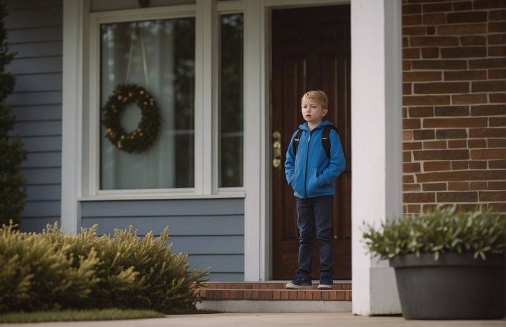 kid on the doorstep