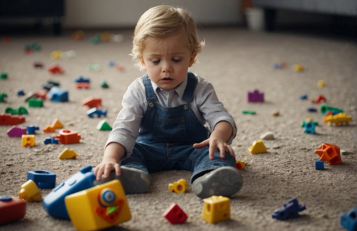 kid playing on the floor